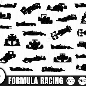 Formel Rennautos - SVG, PNG, JPG - Kommerzielle Nutzung, Sofort-Download, Rennwagen, Rennauto,Drag Racer, Digitalschnitt Datei, Formel Auto