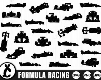 Formula Racing Cars - SVG, PNG, JPG - Commercial Use, Instant Download, Racing Car, Race Car, Drag Racer, Digital Cut File, Formula Car
