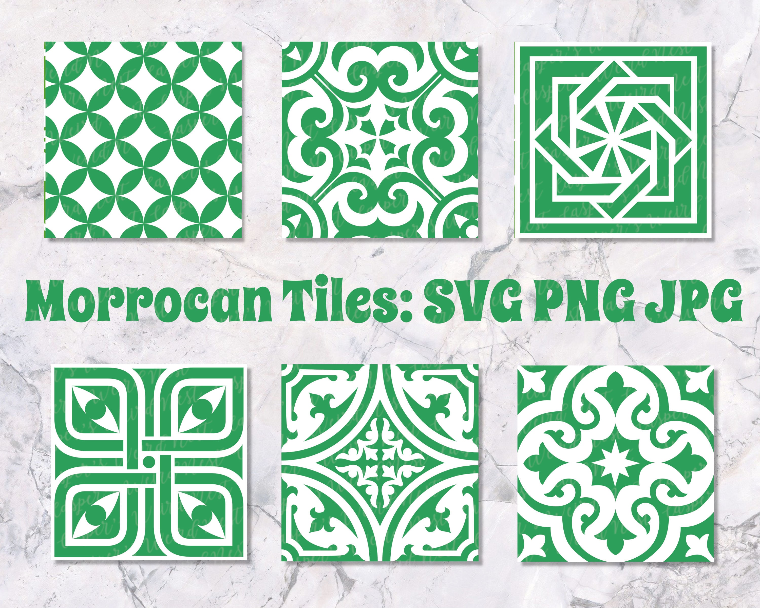 Moroccan Tile SVG Bundle – Pattern Tiles, Cricut & Silhouette (digital ...