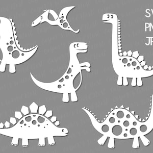 Baby Dinosaur Bundle - SVG, PNG, JPG - Commercial Use Allowed - Digital Cut Files / Clipart - Transparent Background - Instant Download
