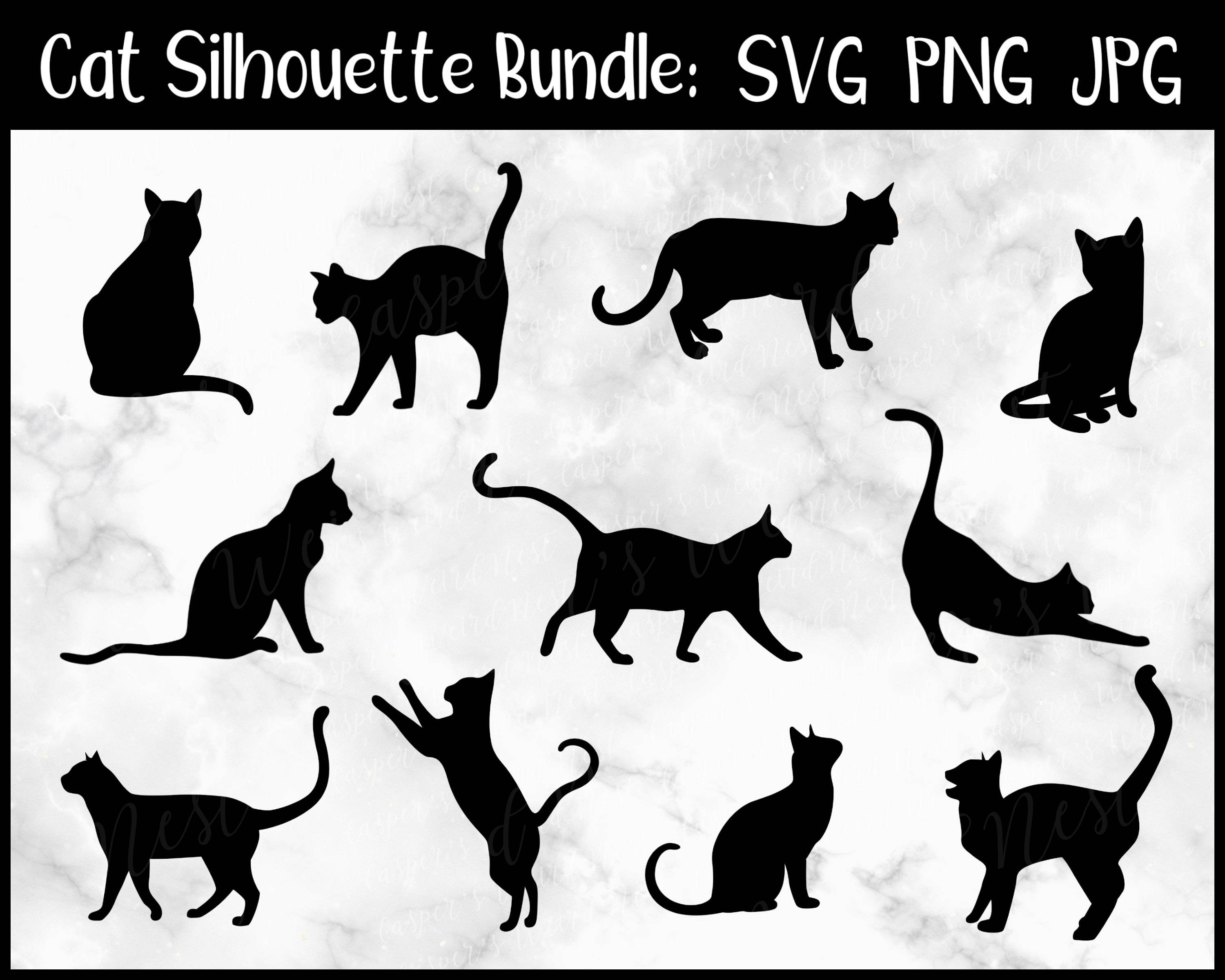 Cats love svg  Cat mom cut files  bundle Cat outline  Silhouette   svg