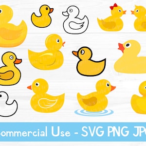 Rubber Duckies - SVG, PNG, JPG - Commercial Use, Digital Cut File, Transparent Background, Instant Download, Rubber Duck Svg, Duck Svg, Cute