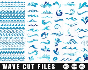 Wave Bundle - SVG, PNG, JPG, Digital Cut File, Commercial Use, Instant Download, Ready to Cut, Wave Svg, Wave Cut File, Drop Svg, Tidal Wave