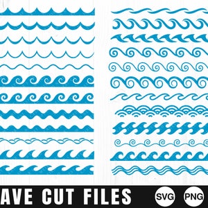 Paquete de ondas - SVG, PNG, JPG - Archivo de corte digital, uso comercial, descarga instantánea, listo para cortar, ondas Svg, salpicaduras Svg, gotas de agua, maremotos