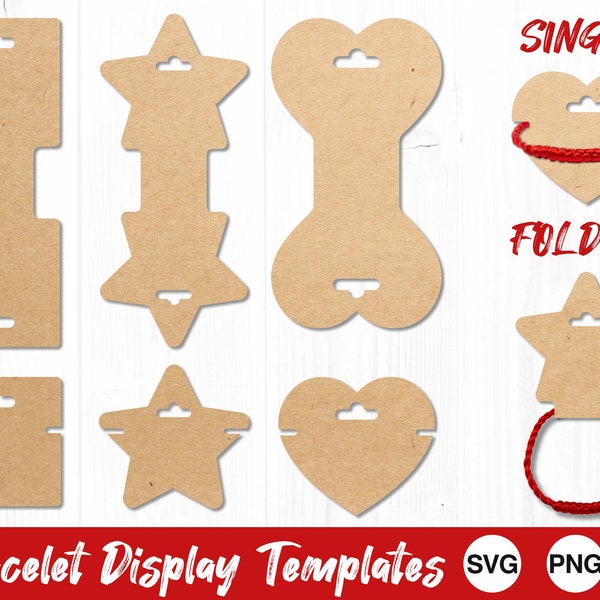 Printable Jewelry Display Templates - SVG, & PNG - Commercial Use, Instant Download, Ready to Cut, Jewelry Holder, Hang Tag, Cricut File