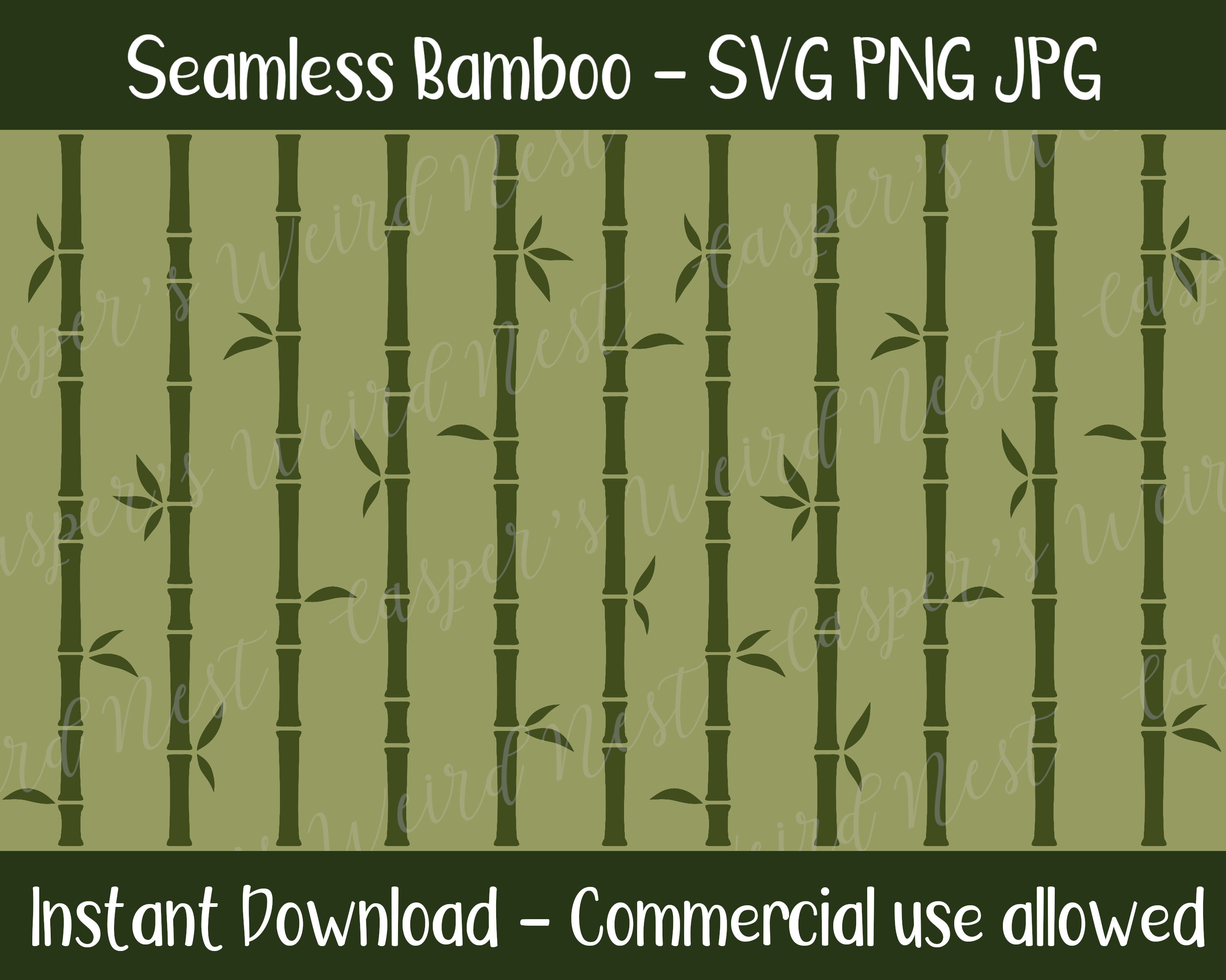Bamboo Pattern, Seamless Design, Commercial Use (digital Cut File) - Etsy