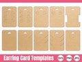 Earring Card Templates, SVG, PNG, JPG, Commercial Use, Instant Download, Ready to Cut, Jewelry Svg, Jewellery Holder, Hang Tag, Cricut File