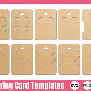 Earring Card Templates, SVG, PNG, JPG, Commercial Use, Instant Download, Ready to Cut, Jewelry Svg, Jewellery Holder, Hang Tag, Cricut File