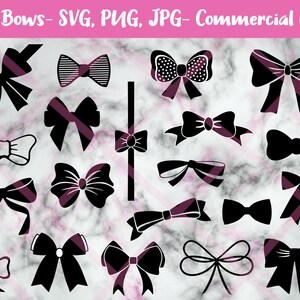 Hair Bows, Bundle - SVG, PNG, JPG - Digital Cut Files - 20 Unique Designs, Instant Download, Commercial Use, Bow Svg, Bow Template, Hair Bow