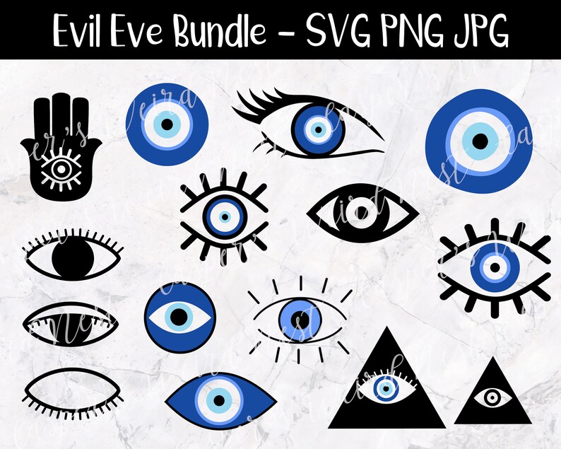 Download Clip Art Digital Cut Files Png Jpg Evil Turkish Eye Bundle 15 Unique Designs Svg Silhouette Studio Instant Download Commercial Use Art Collectibles