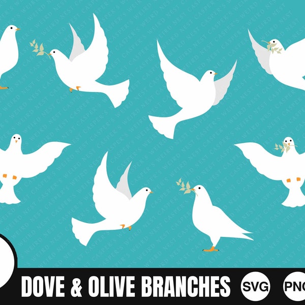 Dove Bundle - SVG, PNG, JPG, Digital Cut File, Commercial Use, Instant Download, Peace Dove, Dove Svg, Turtle Dove, Dove Cut File, Layered