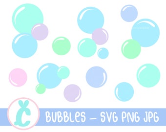 Soap Bubbles - SVG, PNG, JPG - Commercial Use, Instant Download, Files for Cricut, Digital Cut File, Ready to Cut, Bubble Svg, Layered Svg