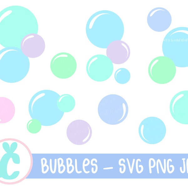 Soap Bubbles - SVG, PNG, JPG - Commercial Use, Instant Download, Files for Cricut, Digital Cut File, Ready to Cut, Bubble Svg, Layered Svg