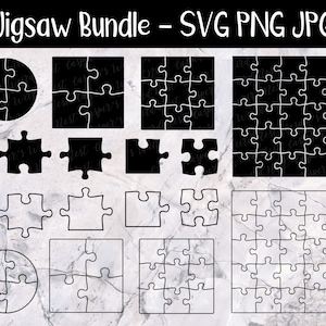 17 Jigsaw Puzzle Big Bundle Svg Files Puzzle Vector Etsy