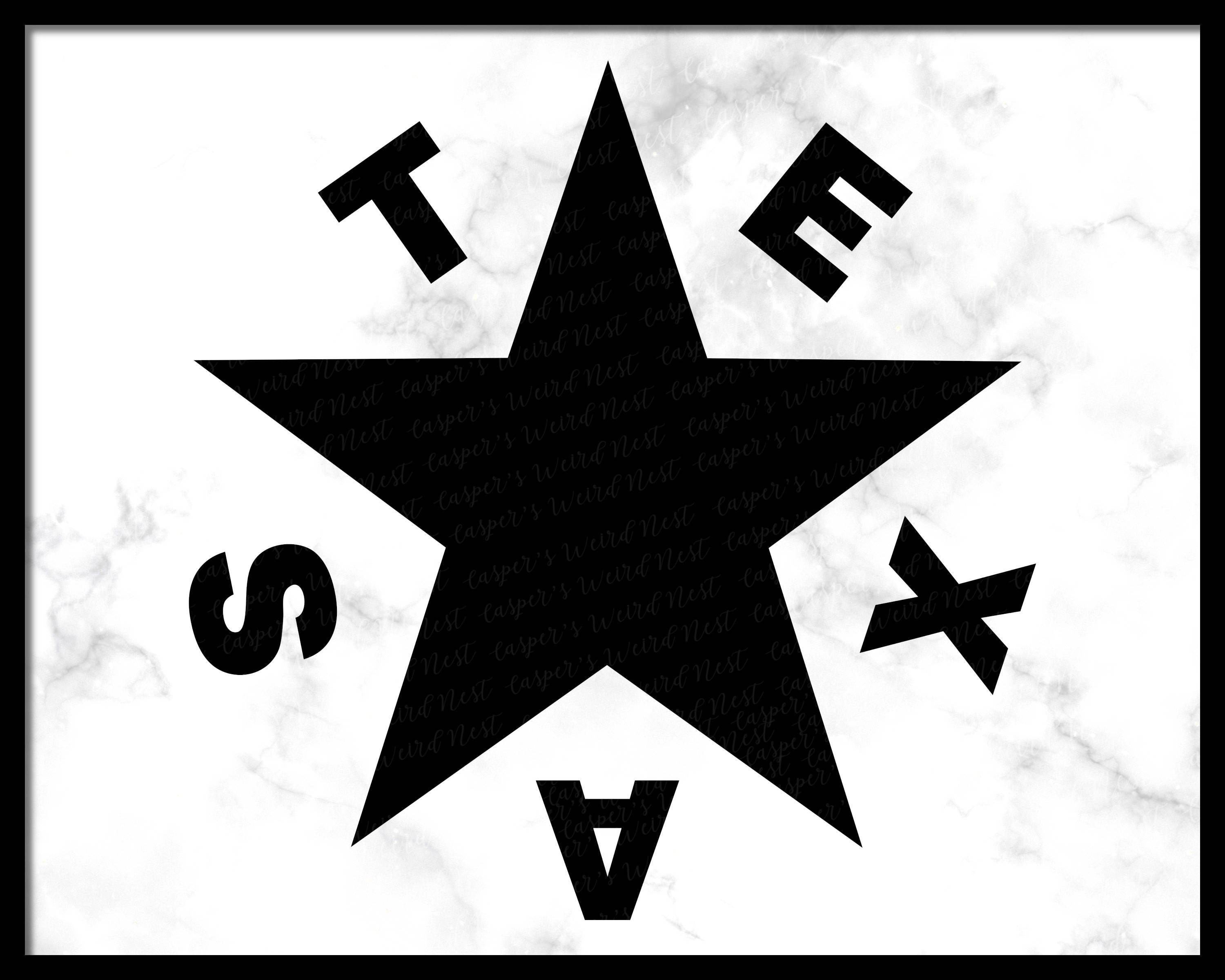 Texas Star SVG PNG JPG digital cut files Instant Download Etsy