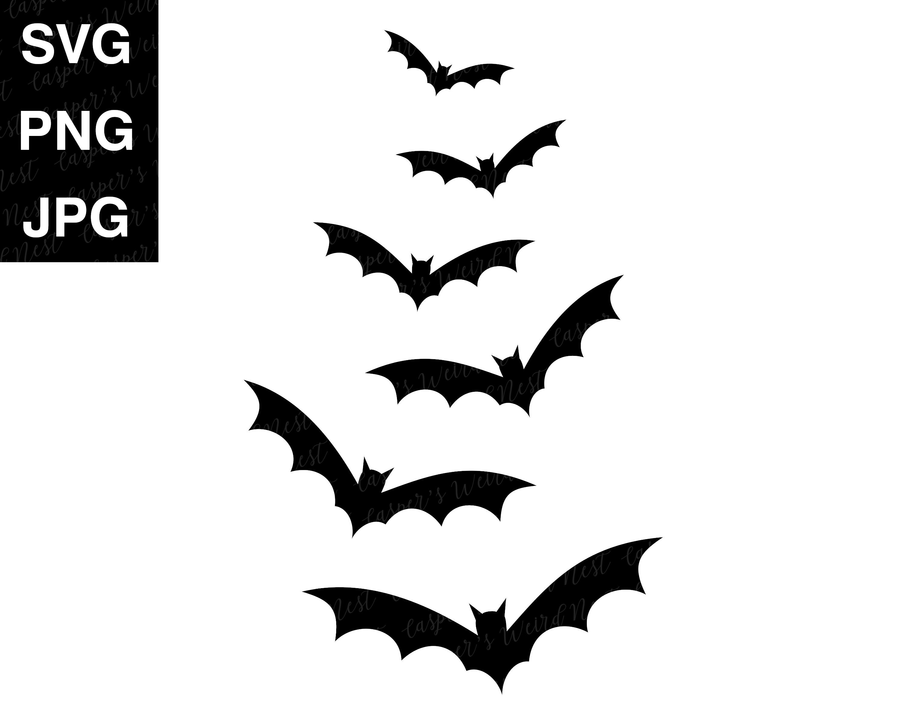 6 Halloween Bats SVG PNG JPG Digital Cut Files - Etsy Israel