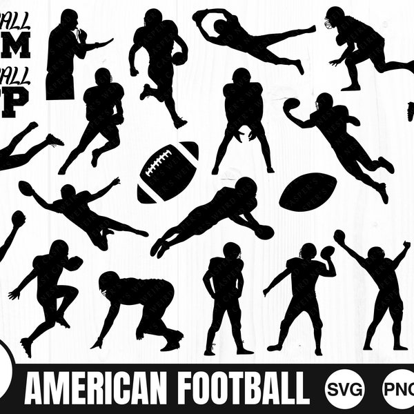 Football Players - SVG, PNG, JPG, Commercial Use, Instant Download, File for Cricut, Football Svg, Ball Game, Ball Lover, American Football
