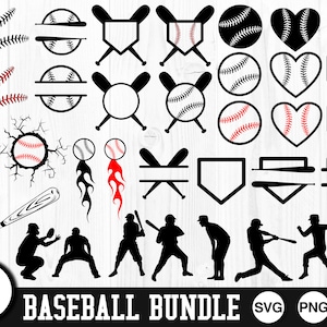 Baseball Bundle - SVG, PNG, JPG, Użycie komercyjne, Natychmiastowe pobranie, Plik dla Cricut, Baseball SVG, Gra w piłkę, Domowa płyta, Piłka baseballowa, Piłka