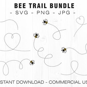 Flying Bee Trails, SVG, PNG, JPG, Commercial Use, Digital Cut File, Instant Download, Ready to Cut, Honey Bee, Cricut File, Digital Download
