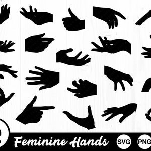 Weibliche Hände - SVG, PNG, JPG - Digital Cut Datei, kommerzielle Nutzung, Sofort-Download, bereit zum Schneiden, Dateien für Cricut, weibliche Hand, Hand, Hand svg