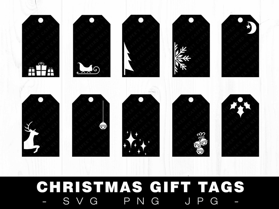 Christmas Gift Tags - SVG EPS PNG DXF Cut Files for Cricut and Silhouette  Cameo by SavanasDesign