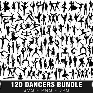 Dance Poses Bundle, SVG PNG JPG, Transparent Background, Commercial Use,Instant Download,Cheerleader Svg, Gymnast Svg, Gymnastics, Waltz Svg