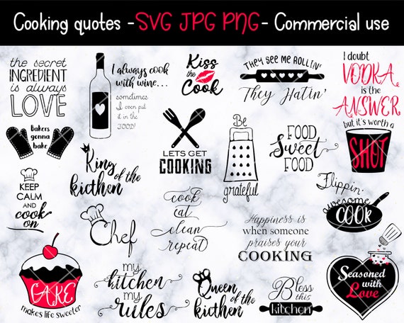 A Saucy Kitchen Sayings Design Pack - Med