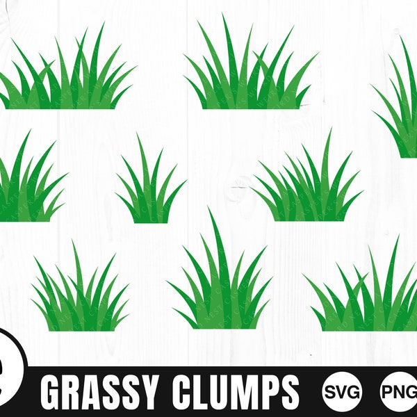 Grass Tufts - SVG PNG JPG - Digital Cut File, Commercial Use, Instant Download, Grass Cut Files, Files for Cricut, Ready to Cut, Grass Svg