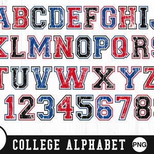 College Alphabet - PNG - SVG - Commercial Use, Svg Alphabet, Png Letters, Instant Download, Transparent Background, Graduation, College