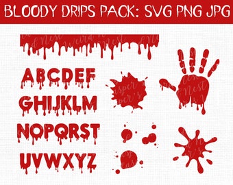 Bloody Drips SVG Bundle – 31 Halloween Designs (Commercial Use)