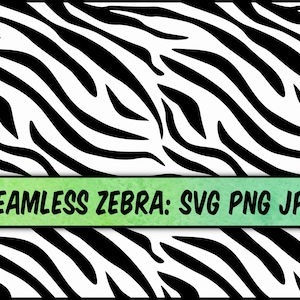 Nahtloses Zebramuster, SVG, PNG, JPG, Digitalschnittdatei, kommerzielle Nutzung, Sofort-Download, Streifenmuster, digitales Papier, Zebrastreifen