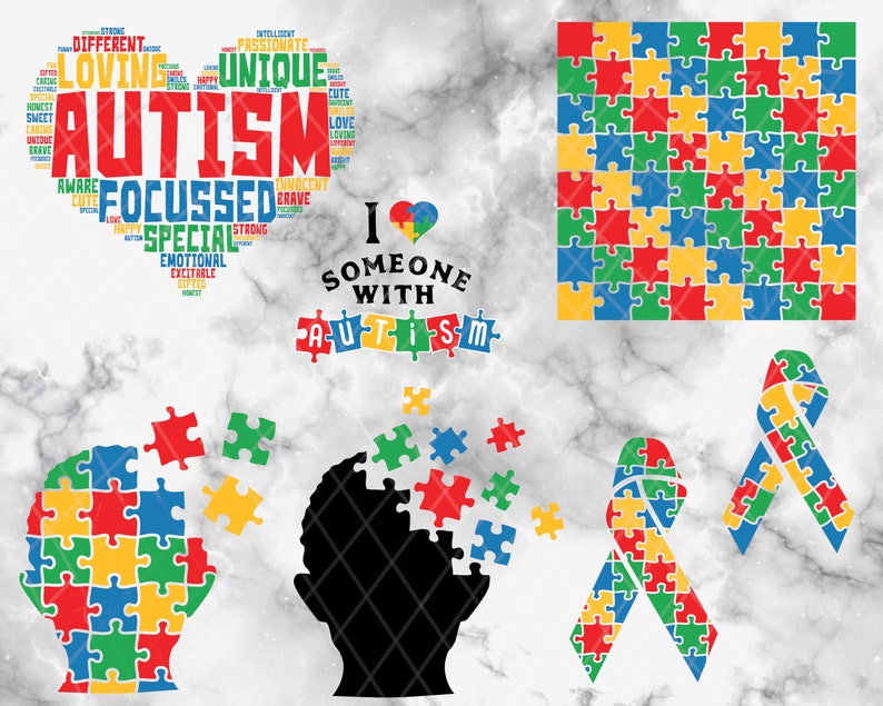 Autism Awareness Bundle SVG, PNG, JPG Digital Cut File, Instant Download, Commercial Use, Autism Quote, Autism Logo, Jigsaw, Aspergers image 4