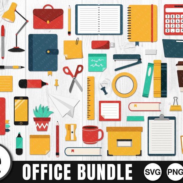 Office Bundle - Svg Bundle, SVG, PNG, JPG, Digital Download, Ready to Cut, File for Cricut, Commercial Use, Transparent Background, Cut File