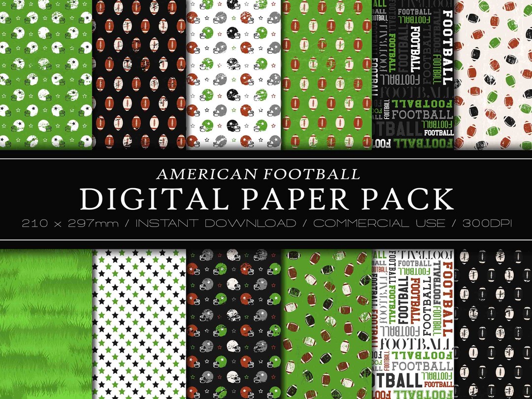 Football Patterns - Seamless Pattern, JPG, PNG, Commercial Use, Digital ...
