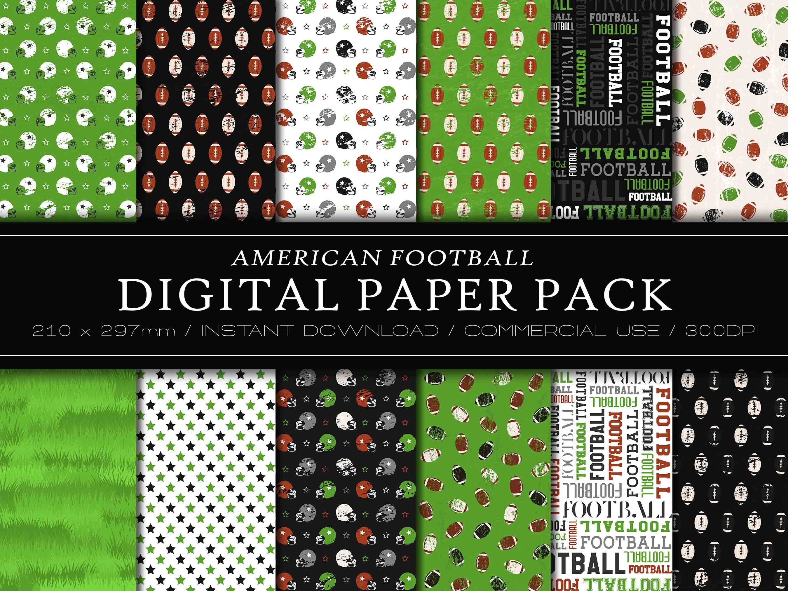 Football Pattern Templete Football Patterns - Seamless Pattern, JPG, PNG, Commercial Use, Digital ...