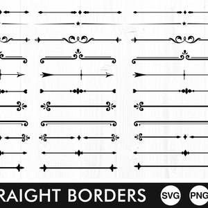 Divisores de línea, SVG, PNG, JPG, archivo de corte digital, uso comercial, descarga instantánea, divisor Svg, línea Svg, paquete Svg, listo para cortar, borde