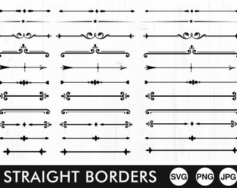 Diviseurs de ligne, SVG, PNG, JPG, Fichier de coupe numérique, Utilisation commerciale, Téléchargement instantané, Diviseur Svg, Ligne Svg, Svg Bundle, Prêt à couper, Bordure