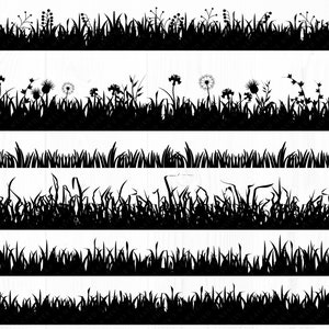 Grass Silhouette, SVG PNG JPG, Digital Cut File, Commercial Use, Instant Download, Grass Cut File, File for Cricut, Ready to Cut, Grass Svg