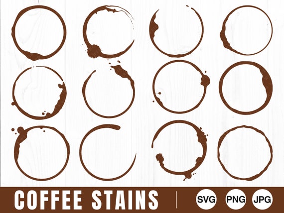 Coffee Stains SVG, PNG, JPG Digital Cut Files, Commercial Use, Instant  Download, Transparent Background, Coffee Svg, Coffee Ring, Vector - Etsy  Finland