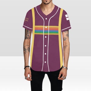 BURGUNDY - Thirteenth Doctor Unisex Baseball Jersey (see description for important shipping notes)