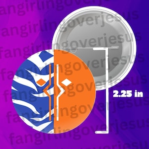 Snips Ahsoka-Inspired 2.25 inch metal button pins