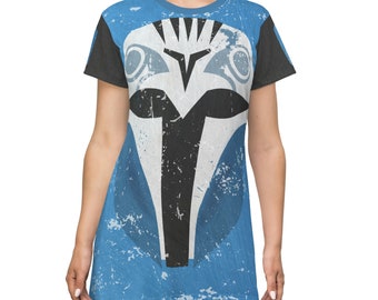 Casco de Bo Katan - Vestido de camiseta de cosplay diario para mujer