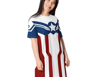 Vestido camiseta cosplay diário de Sam Wilson