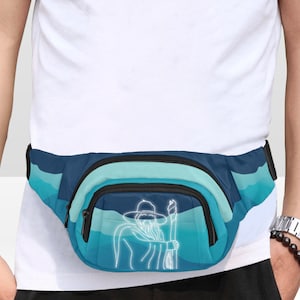 The Gray/White Wizard-Inspired Fanny Pack (see description for important shipping notes)
