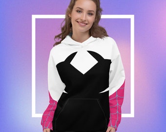Y2K Zip up Spider Print Hoodie, American Streetwear Grunge