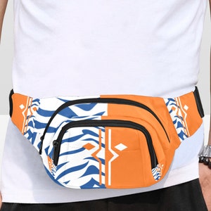 Snips&#39; &quot;Fulcrum Orange/Blue & White Split©&quot; Fanny Pack (see description for important shipping notes) - Ahsoka Inspired