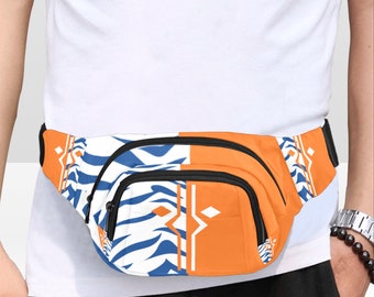 Snips&#39; &quot;Fulcrum Orange/Blue & White Split©&quot; Fanny Pack (see description for important shipping notes) - Ahsoka Inspired