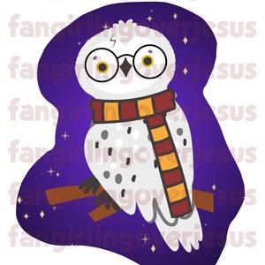 Potter Scar Snowy Owl Die-Cut Fleece Plushies/Stuffies!