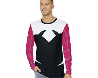 Spidey Gwen långärmad vardags-cosplay-t-shirt