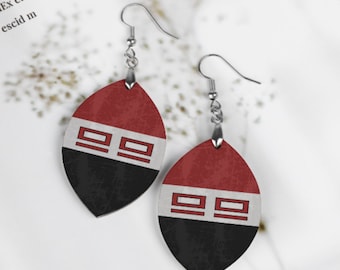Clone Force 99 Bad Batch Color Block Wooden Earrings